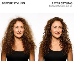 Bumble and bumble Curl Anti-Humidity Gel-Oil on hand demonstrates moisturizing texture.