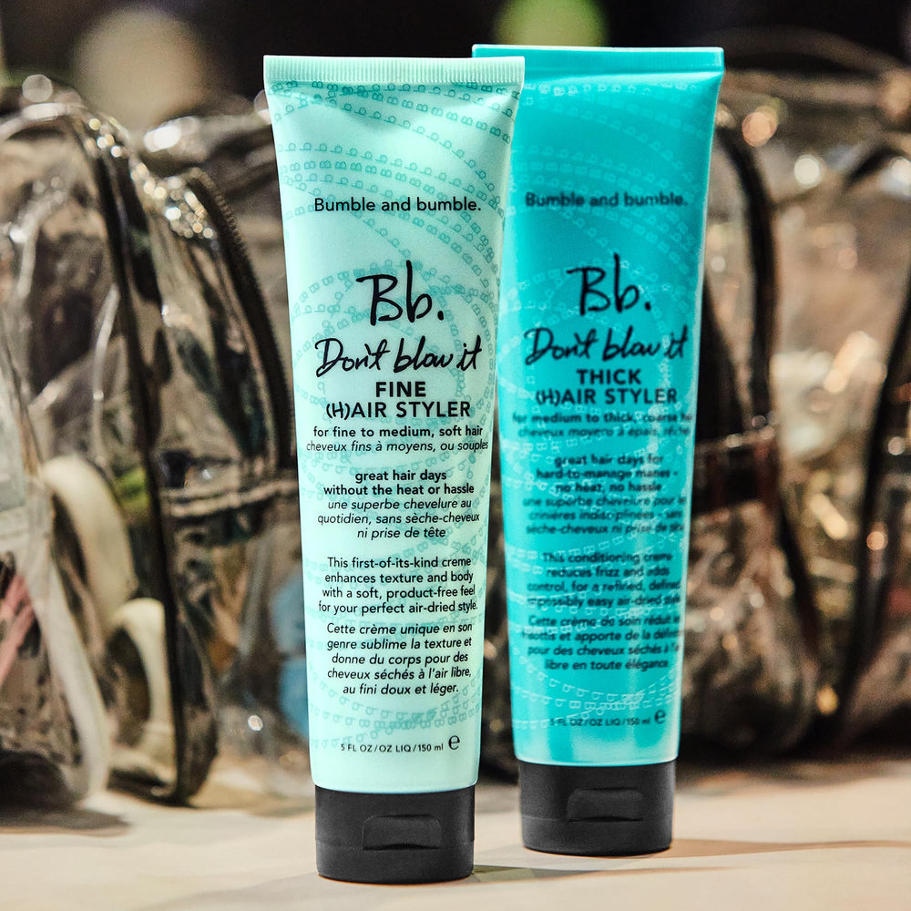 Lifestyle shot of an easy, everyday air-dried routine with minimal effort using the product.