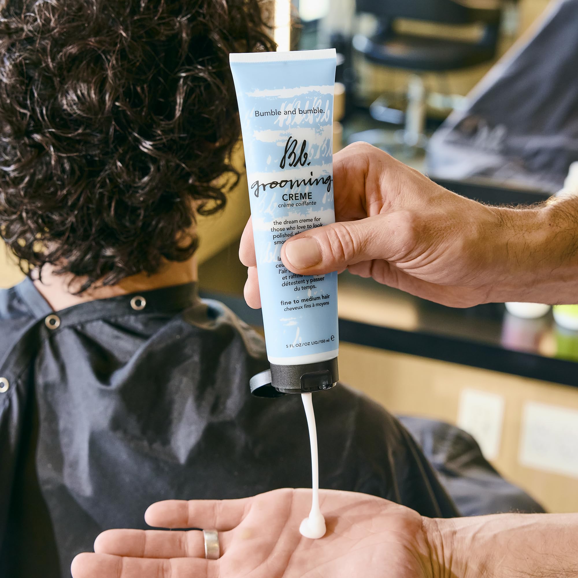 Air-dry use shows quick-drying texture for a lived-in look.