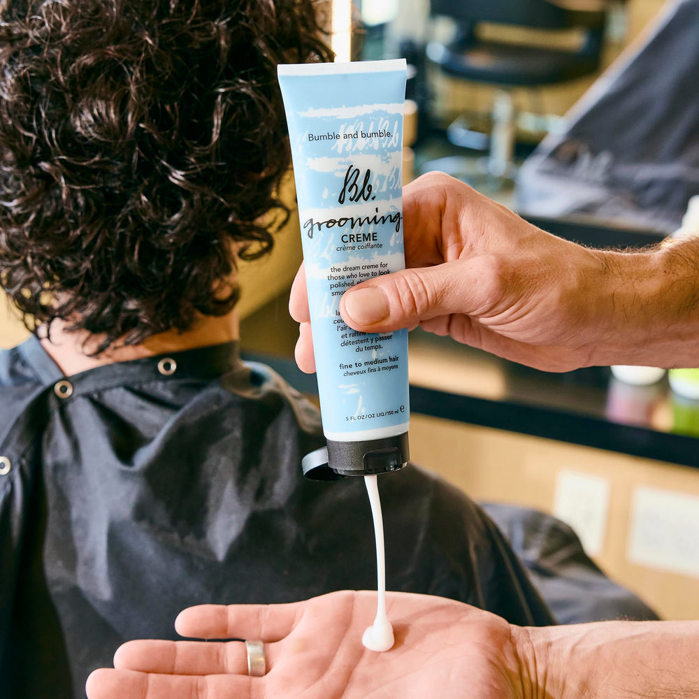 Air-dry use shows quick-drying texture for a lived-in look.