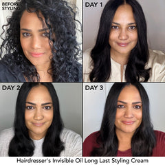 Hair with soft waves after using Bumble and bumble Long Last Styling Cream.