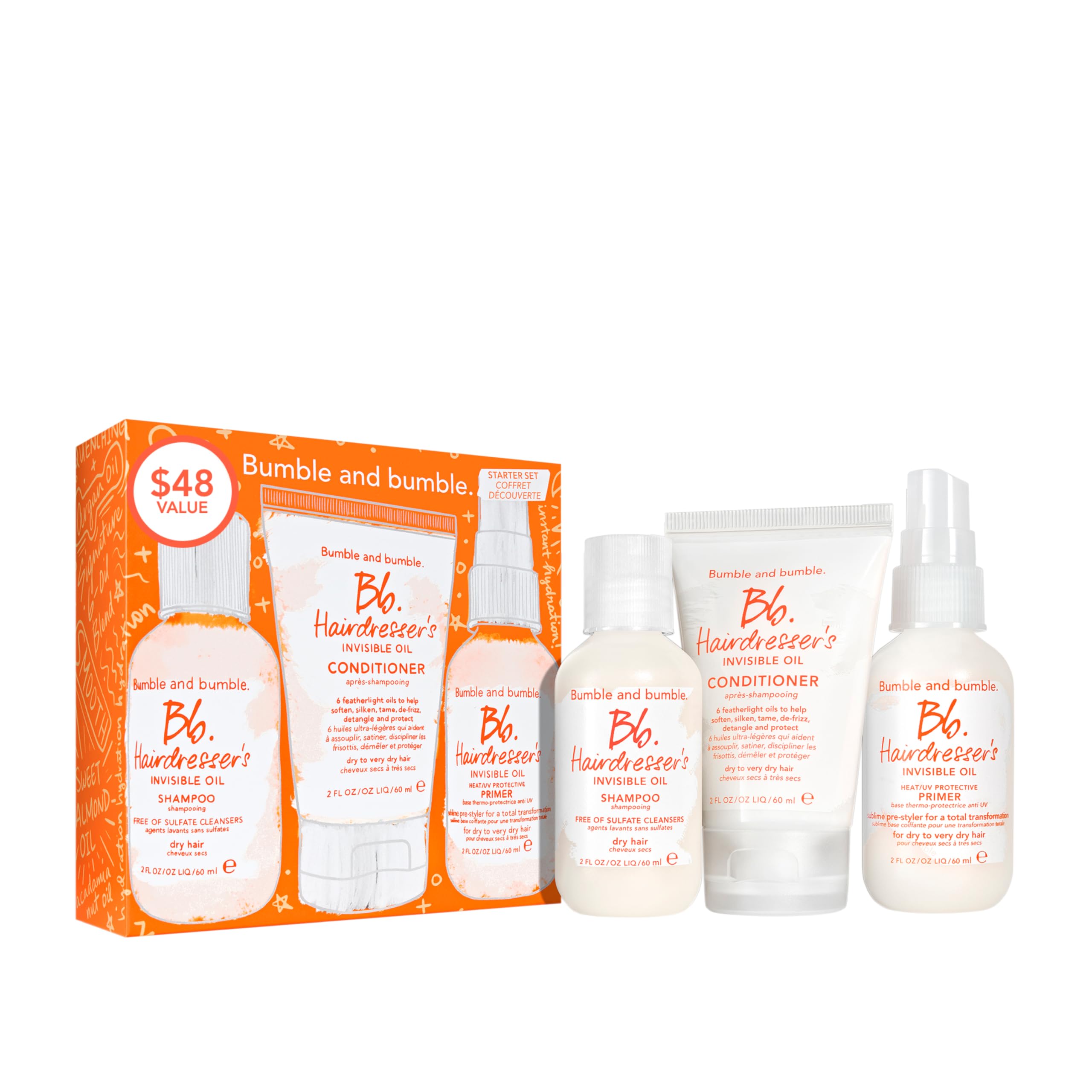Bumble and bumble Hairdresser's Invisible Oil Shampoo bottle for travel hydration and frizz control