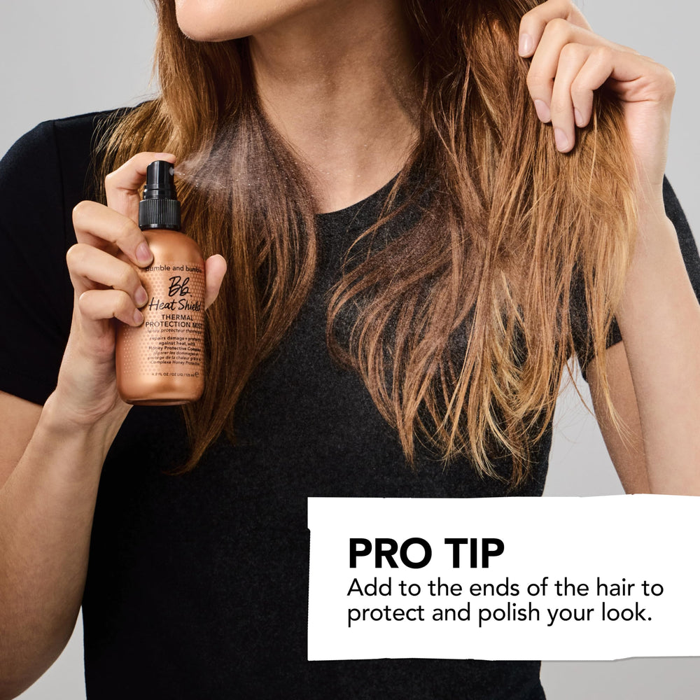 Bumble and bumble Heat Shield mist UV filters protect against sun drying.
