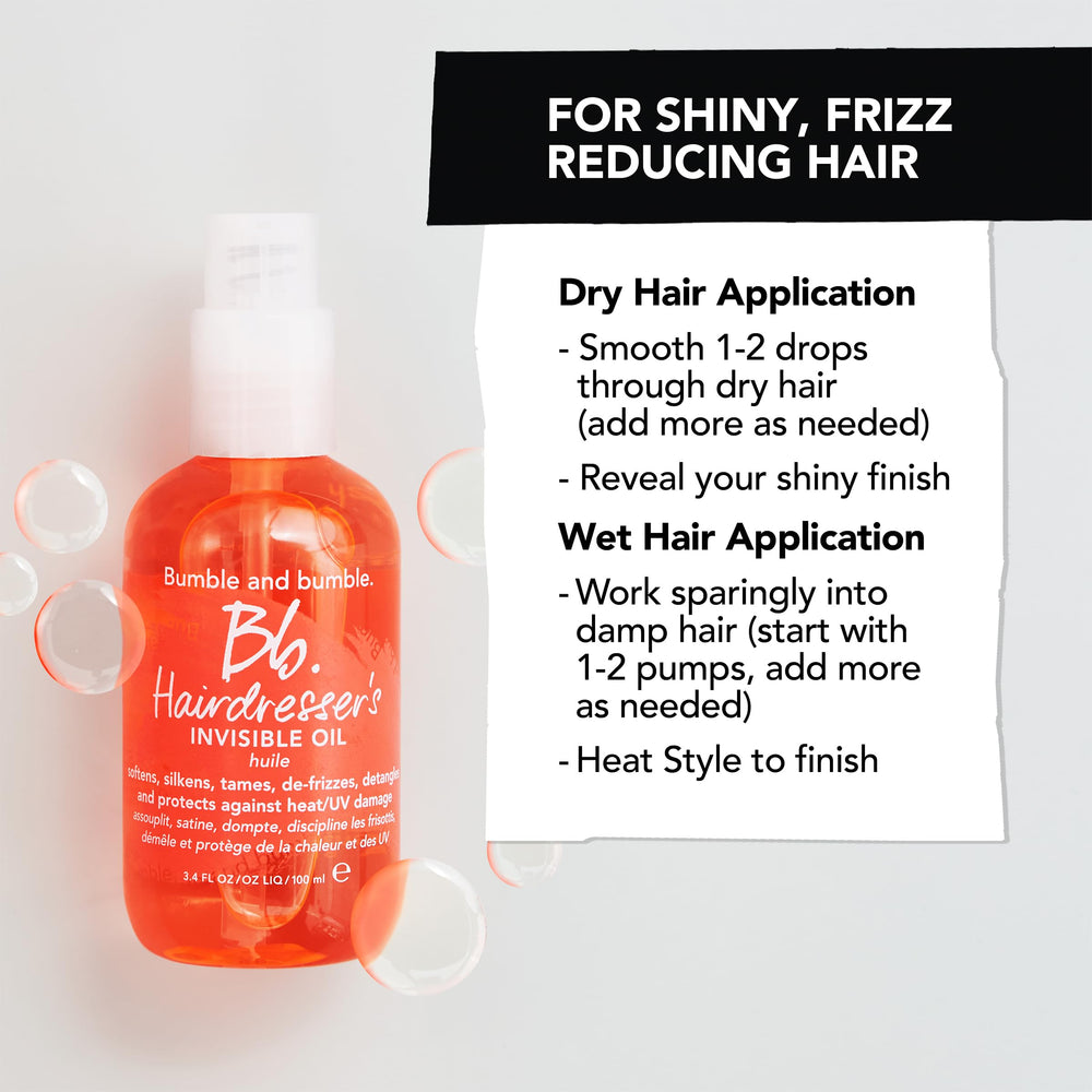Bumble and bumble Invisible Oil delivers frizz control and lightweight softness