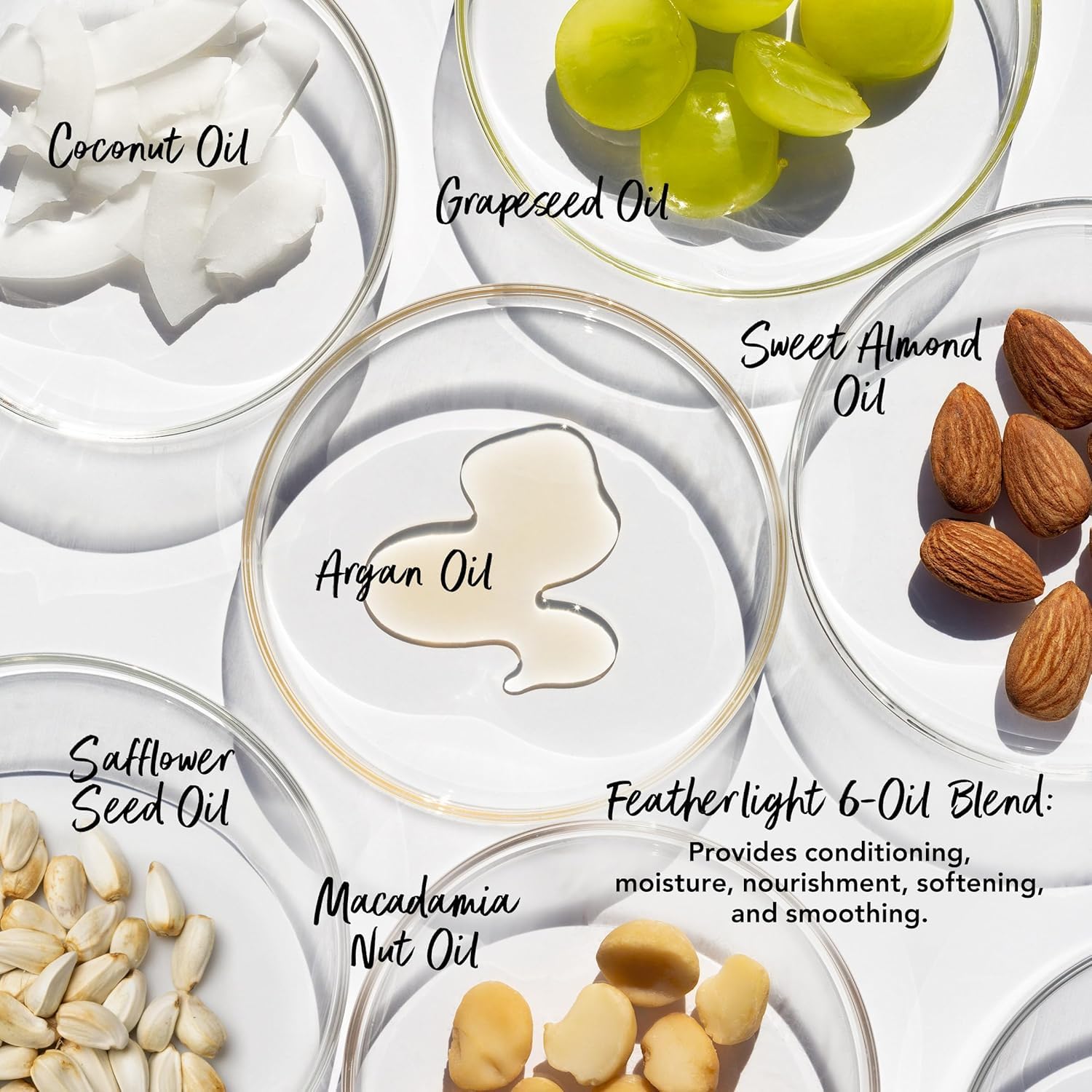 Bumble and bumble with argan and coconut oils nourishes strands.