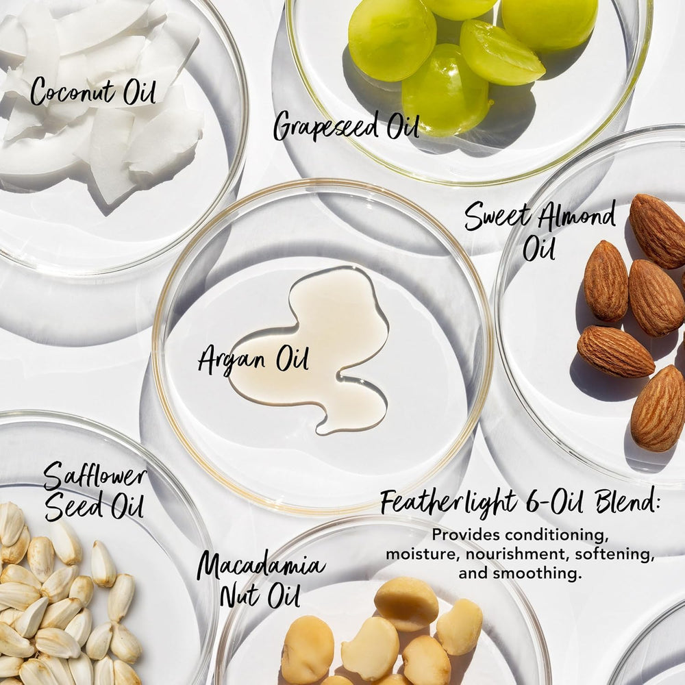 Bumble and bumble with argan and coconut oils nourishes strands.