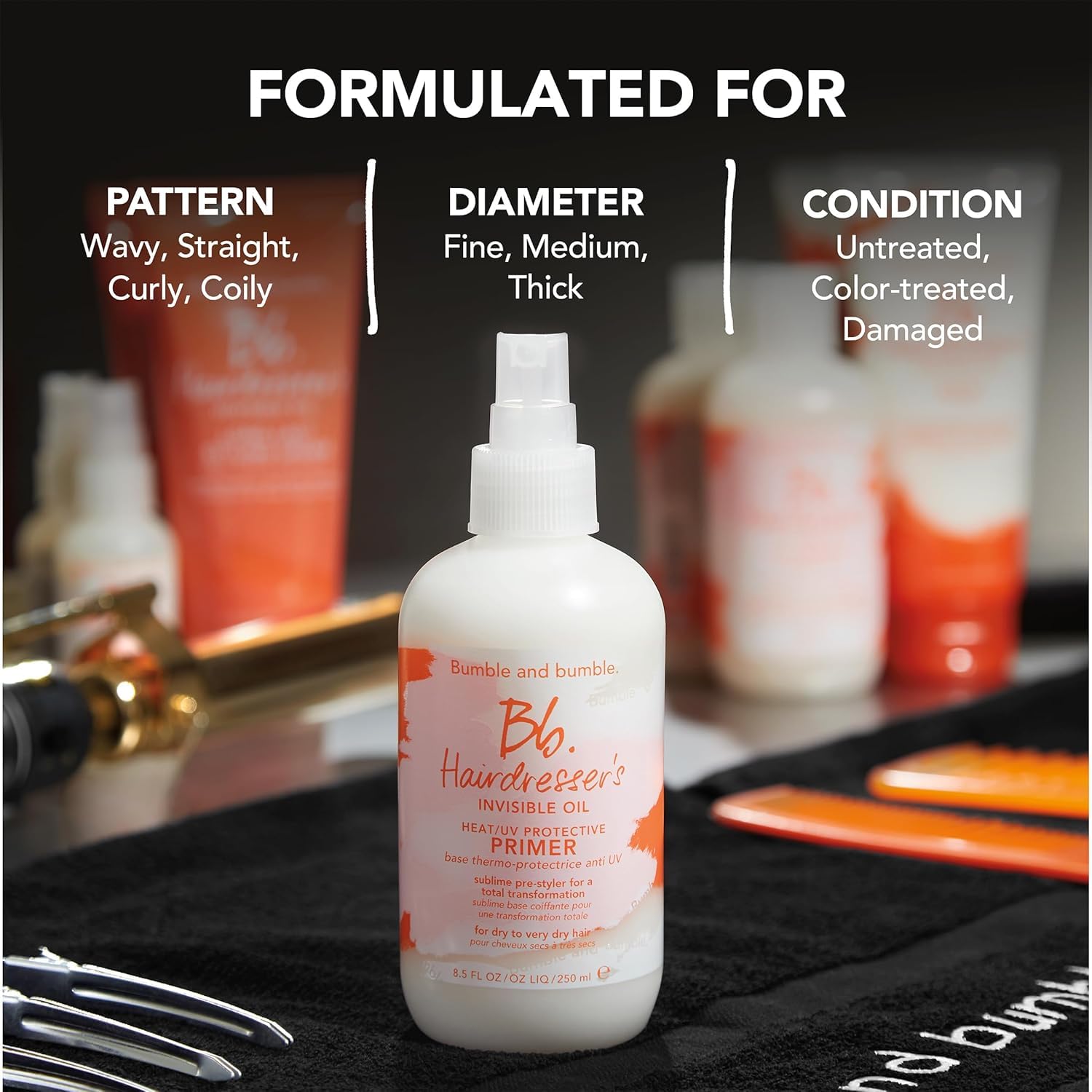 Bumble and bumble Invisible Oil primer adds a subtle shine.