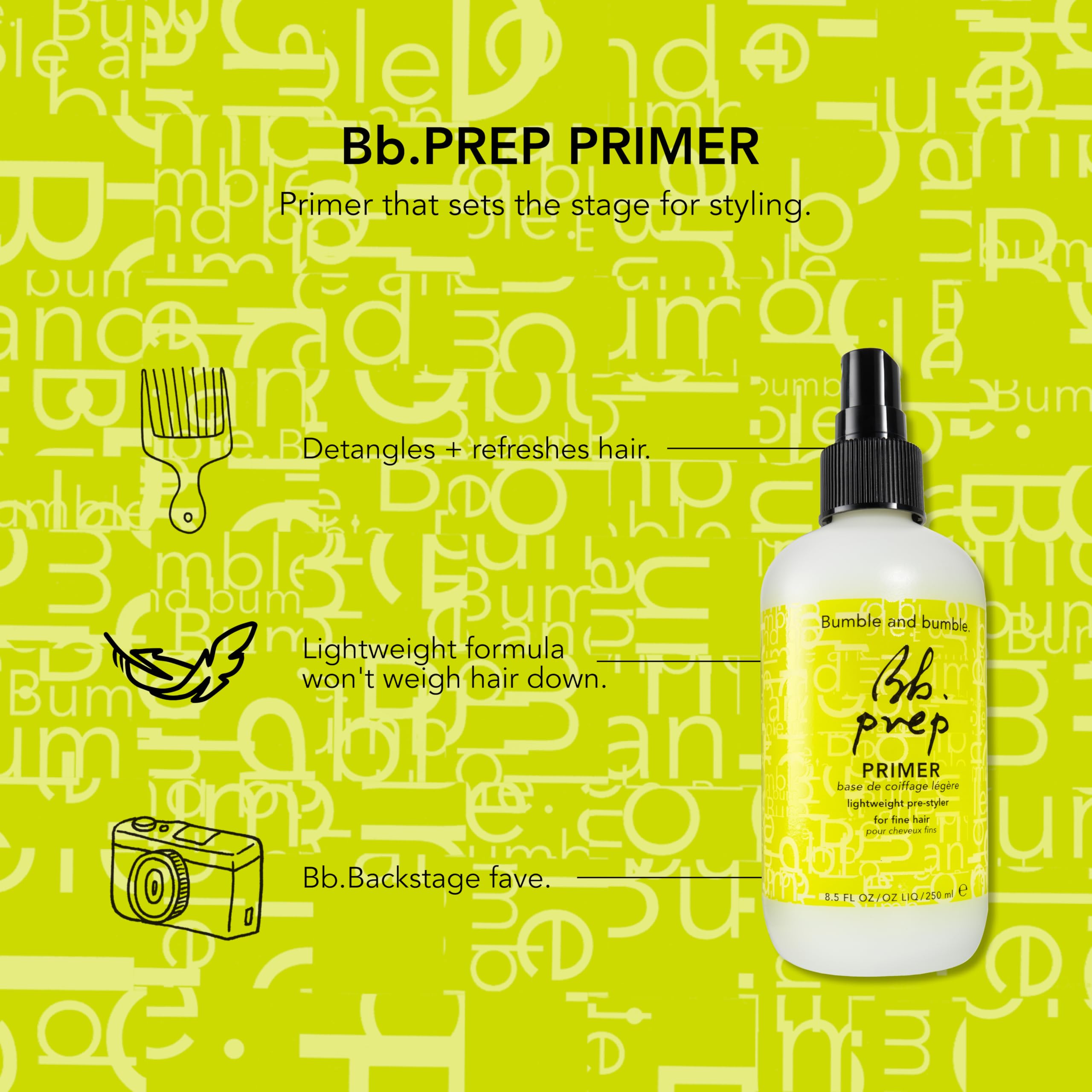 Bumble and bumble Prep Detangling Hair Primer fragrance notes create a refreshing scent.
