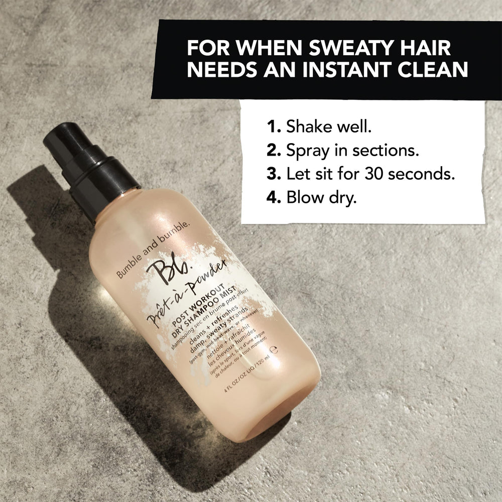 Uso correcto de Pret-à-powder de Bumble and bumble para retoques sin agua.