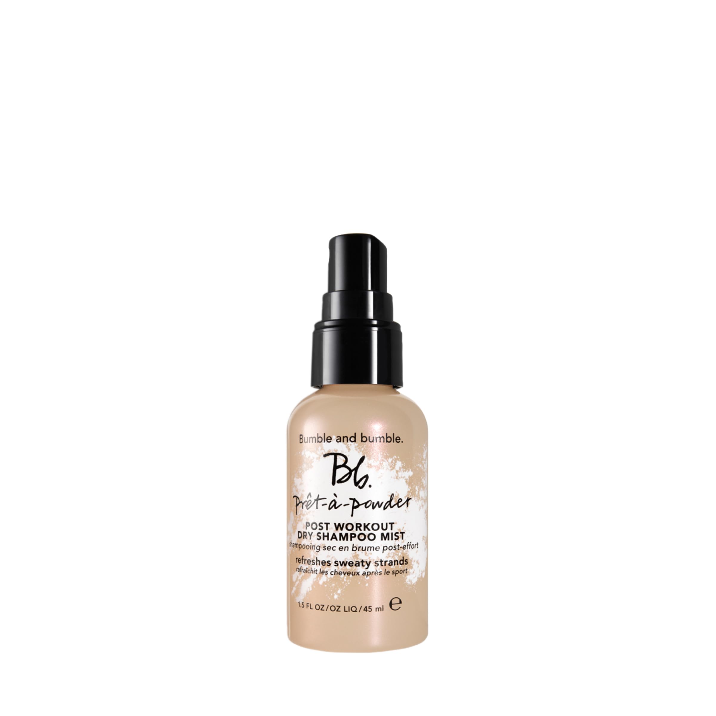 Bumble and bumble Pret-à-powder, botella de viaje para limpieza rápida tras entrenamiento.