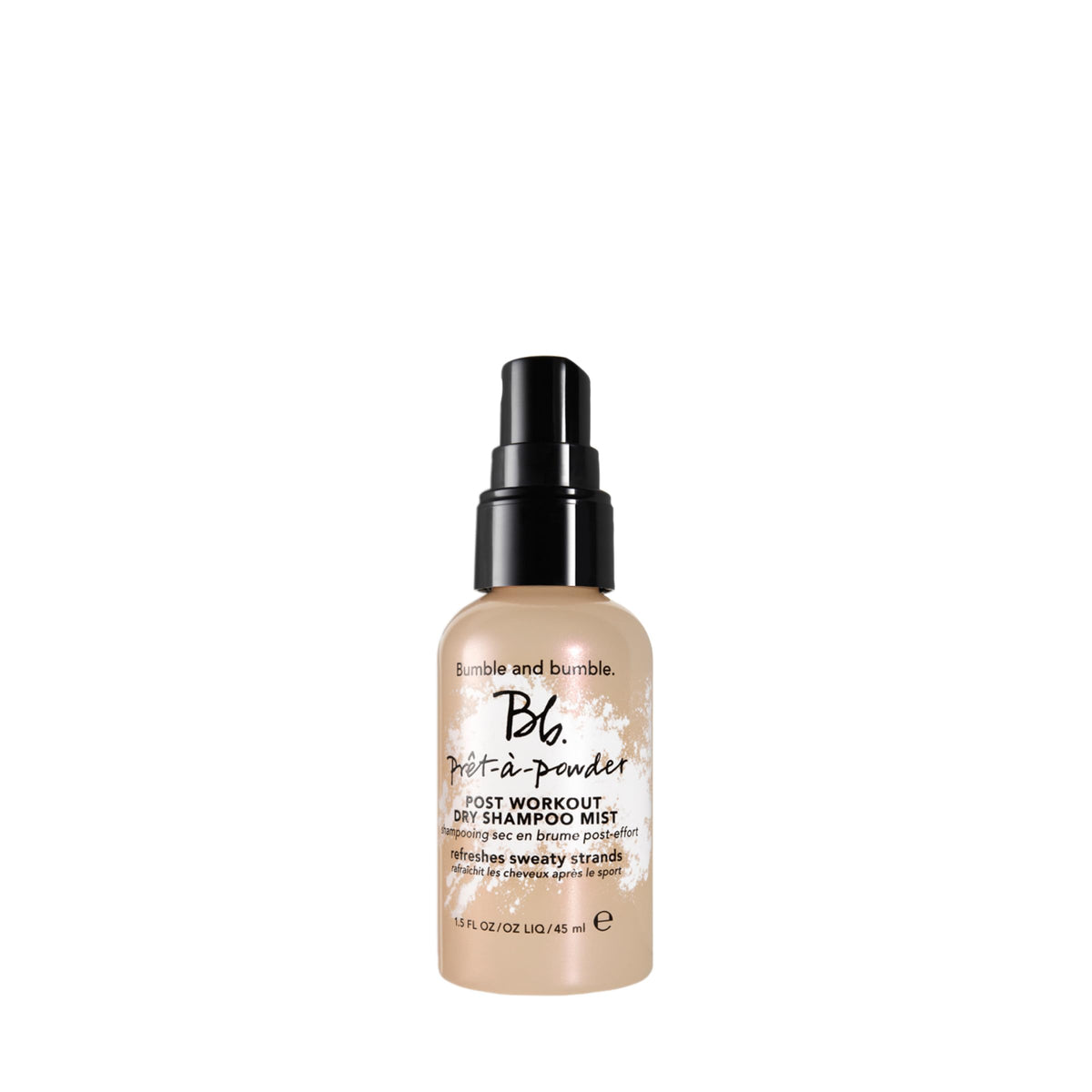 Bumble and bumble Pret-à-powder, botella de viaje para limpieza rápida tras entrenamiento.
