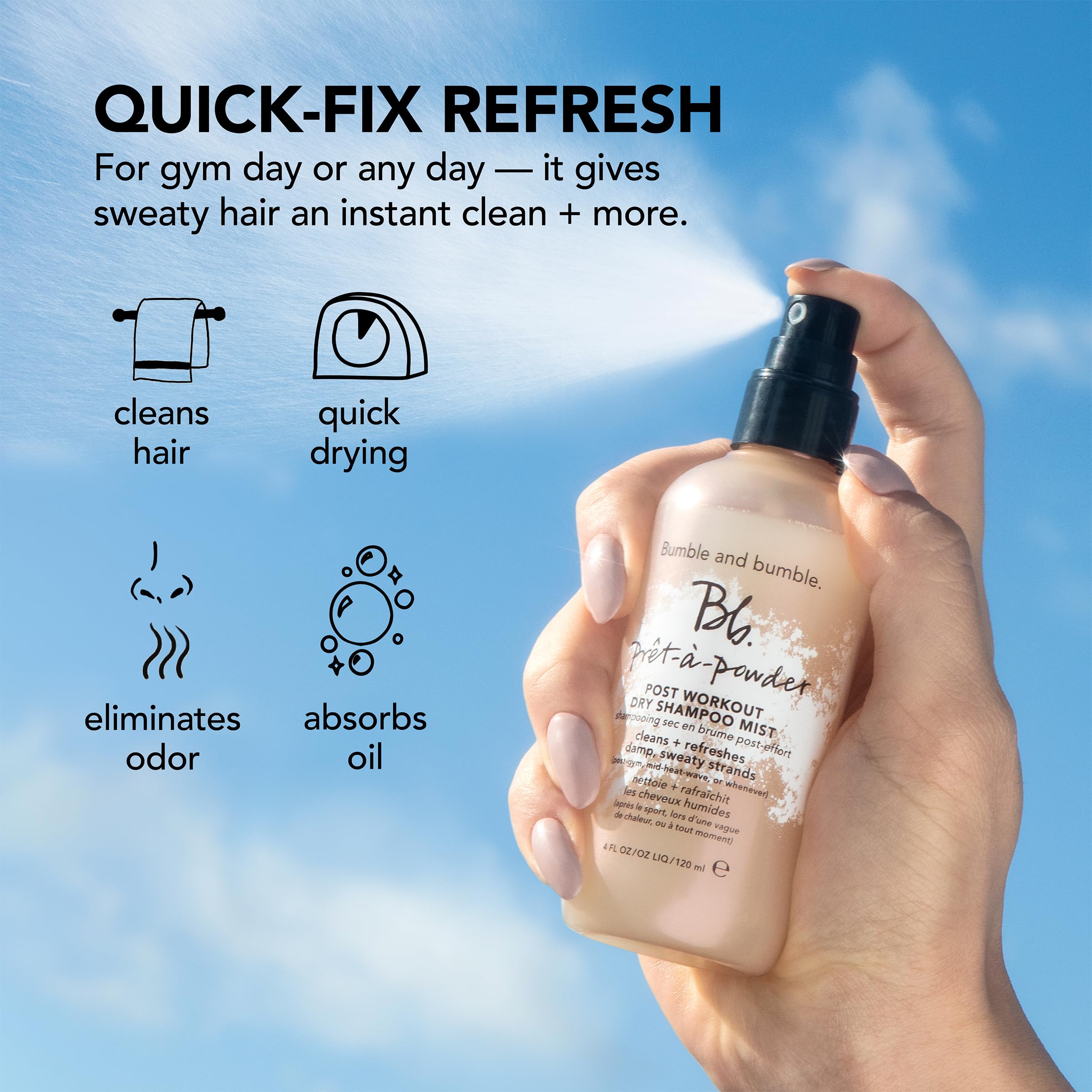Bumble and bumble Pret-a-Powder with UV filters helps shield from sun.