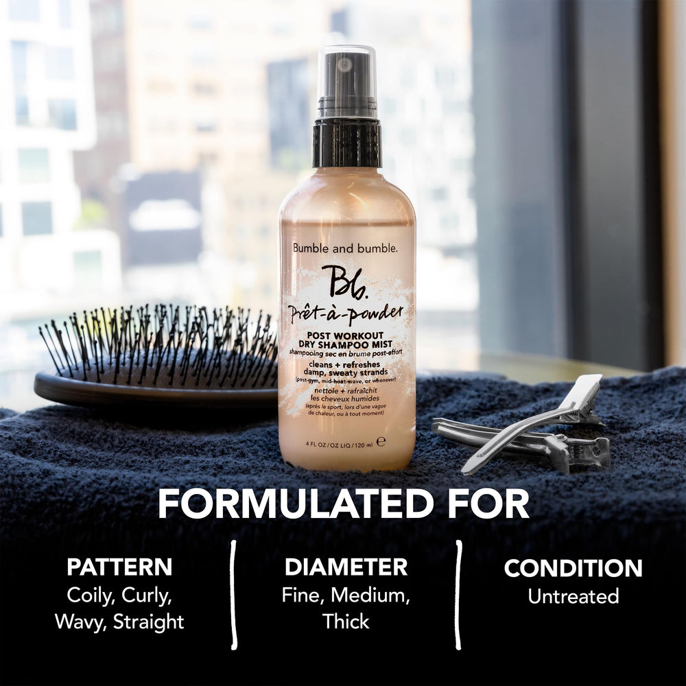 Protección UV en Bumble and bumble Pret-à-powder para cabello expuesto al sol.