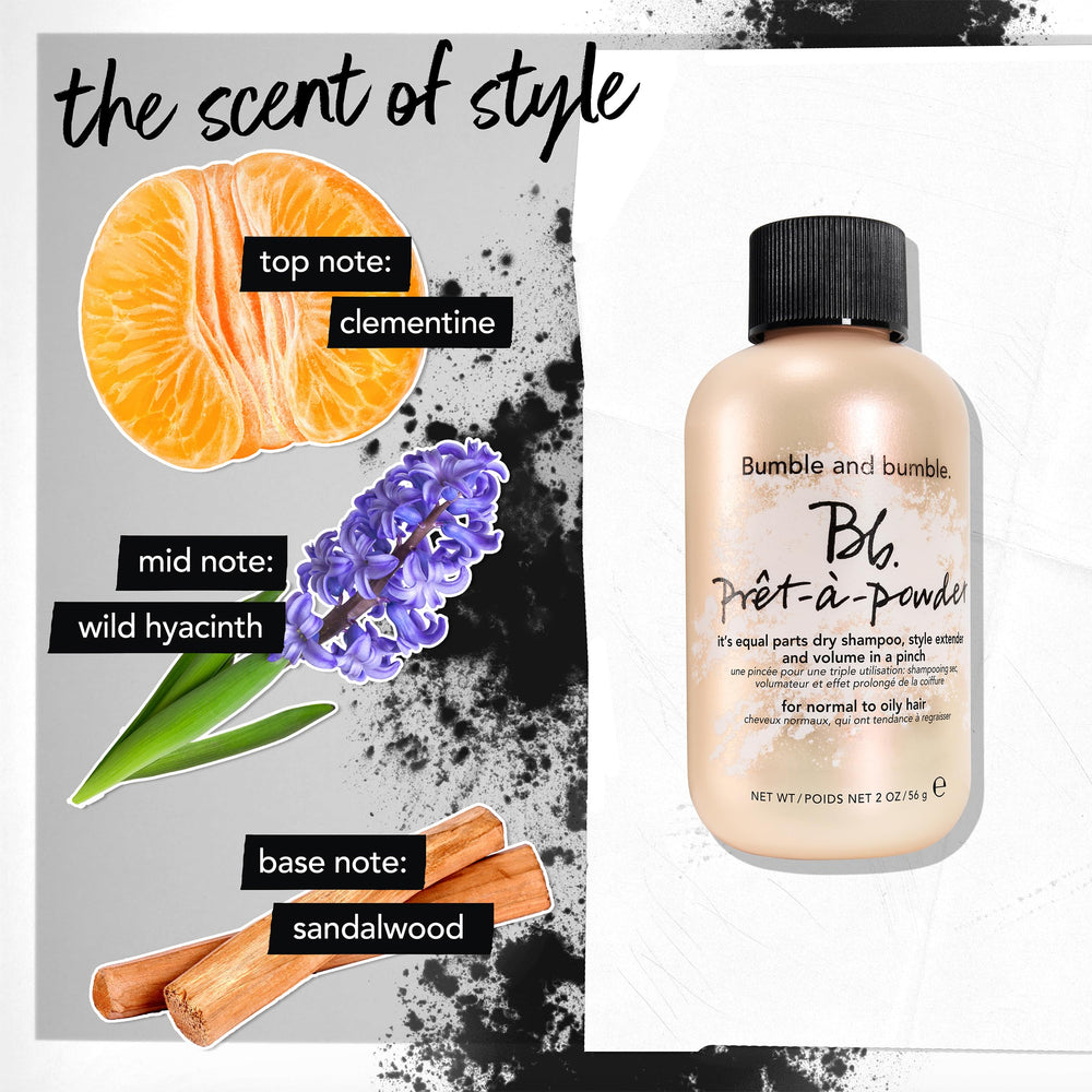 Bumble and bumble Pret‑A‑Powder tamaño compacto ideal para viaje.