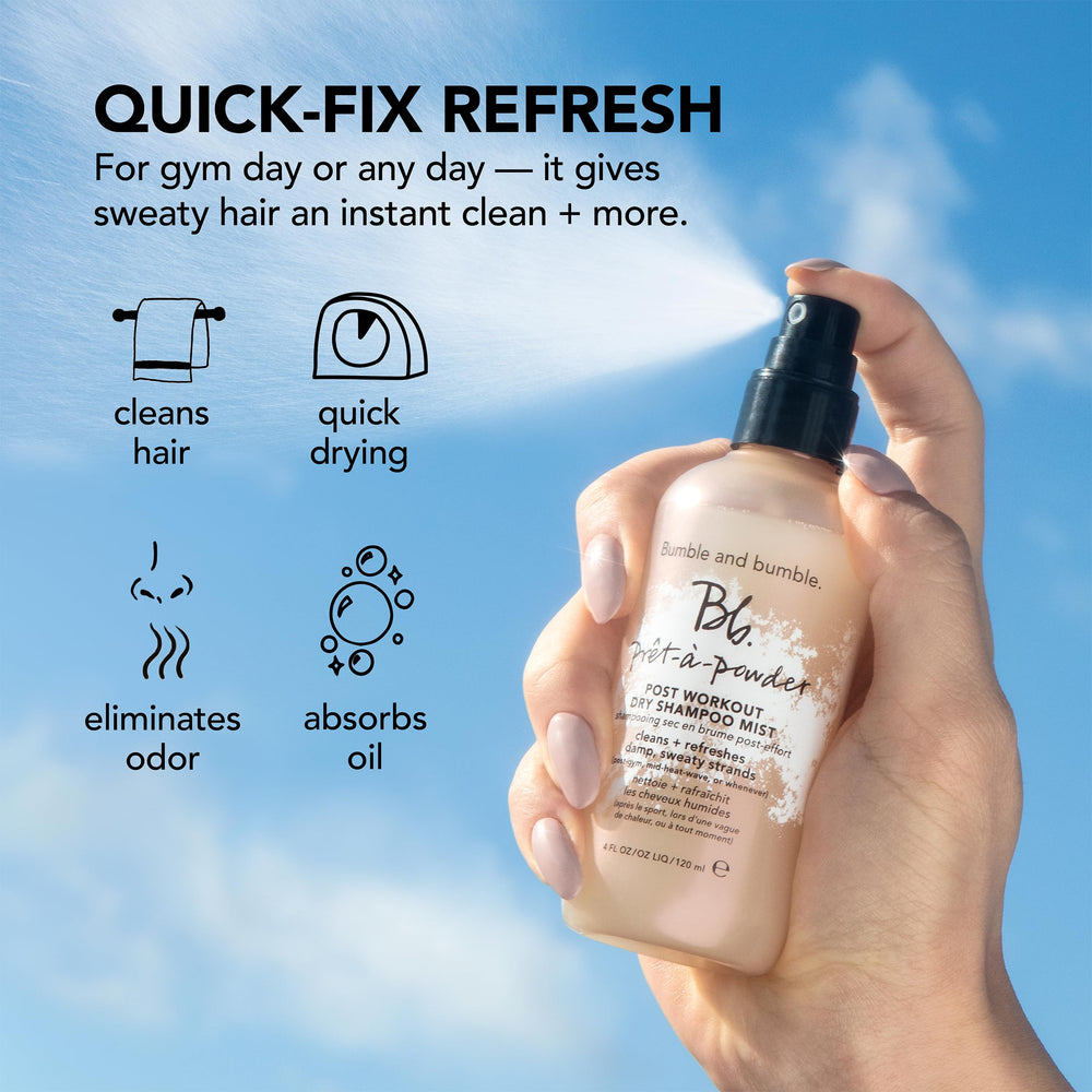 Tamaño viaje mini de Bumble and bumble para retoques rápidos en movimiento.