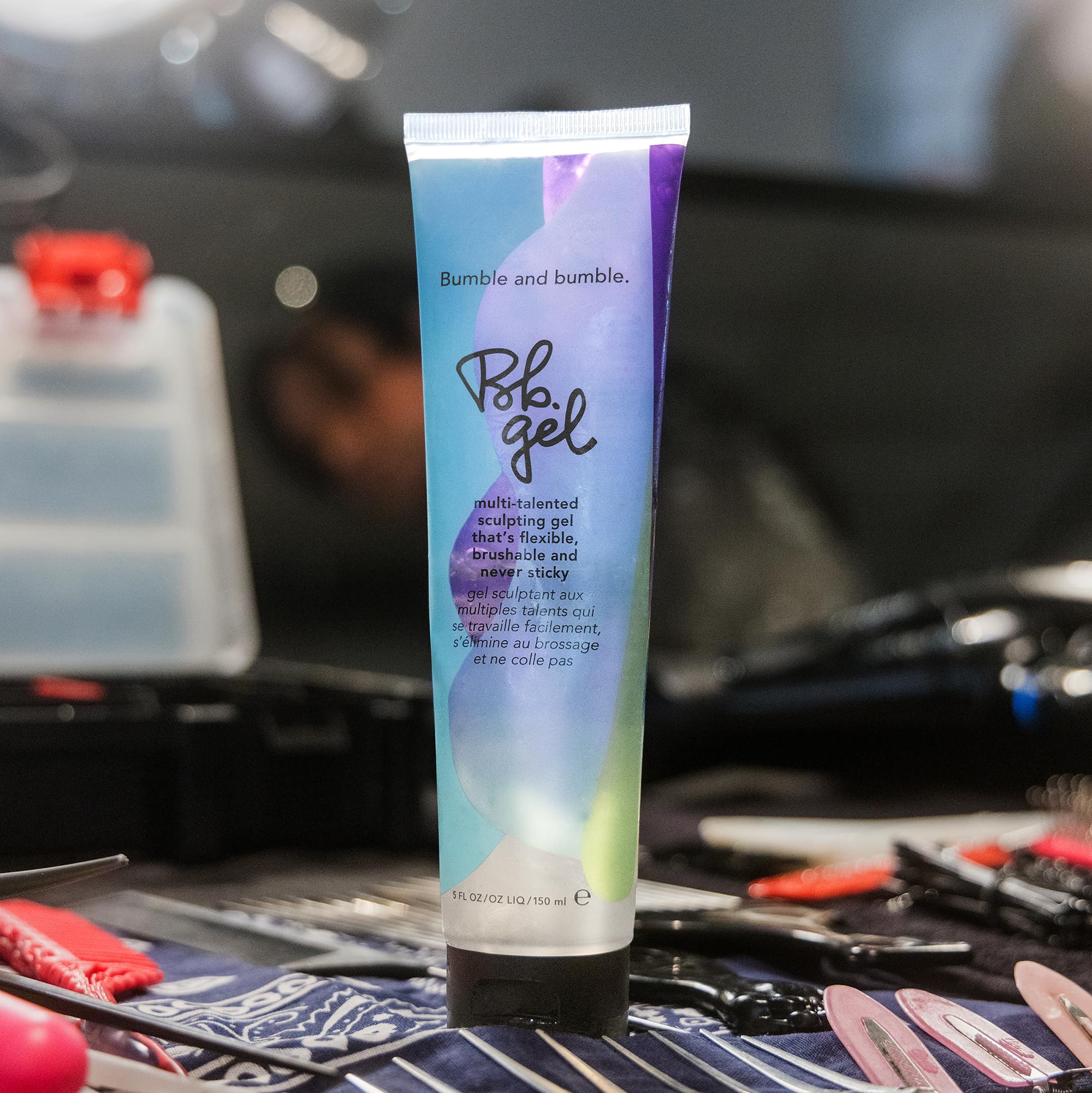Bumble and bumble Sculpting Gel packaging closeup for quick styling
