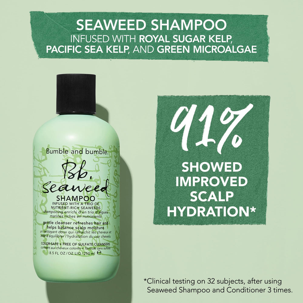 Bumble and bumble Seaweed Hydrating Shampoo pump dispenser for easy daily cleansing.