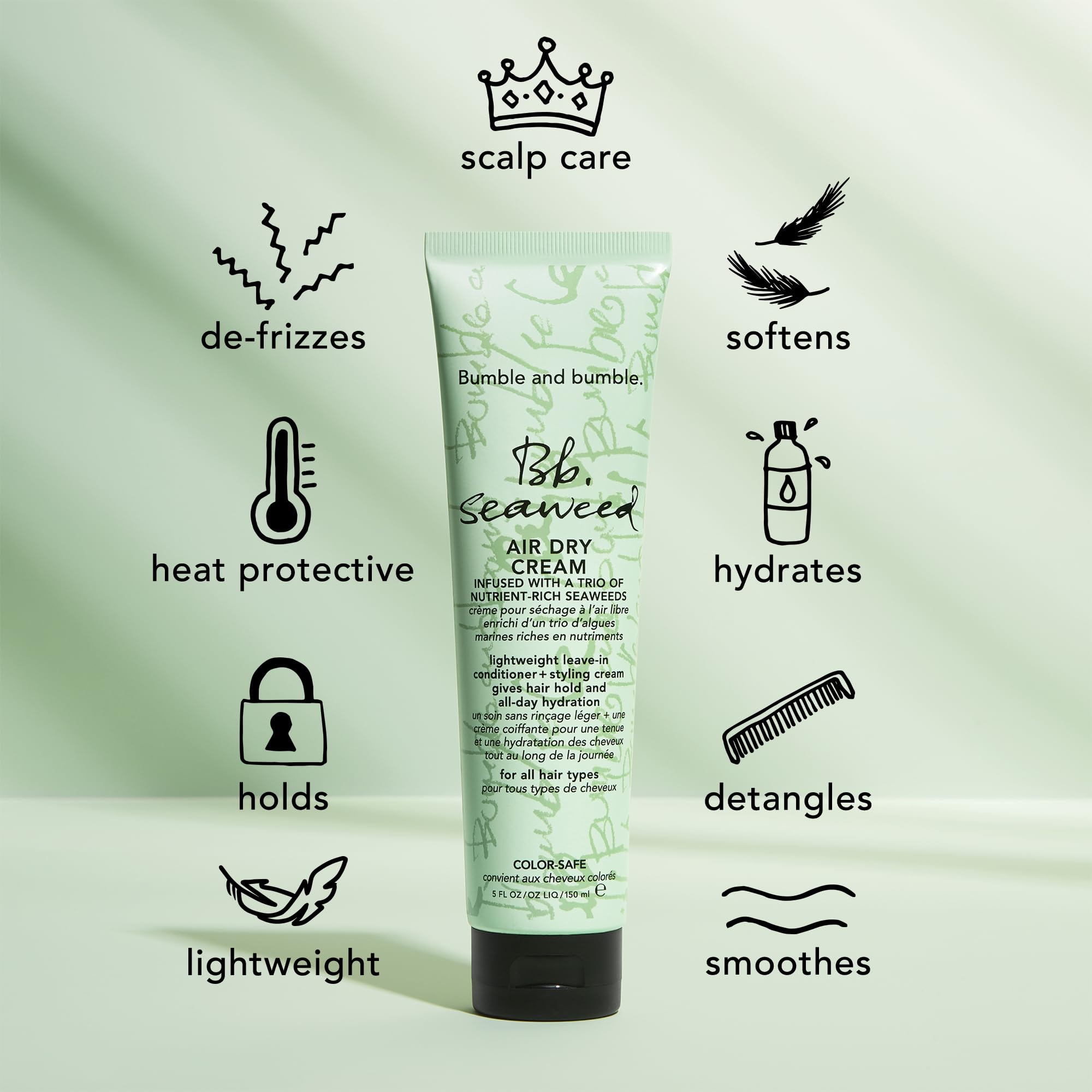 Product used on hair demonstration for air drying