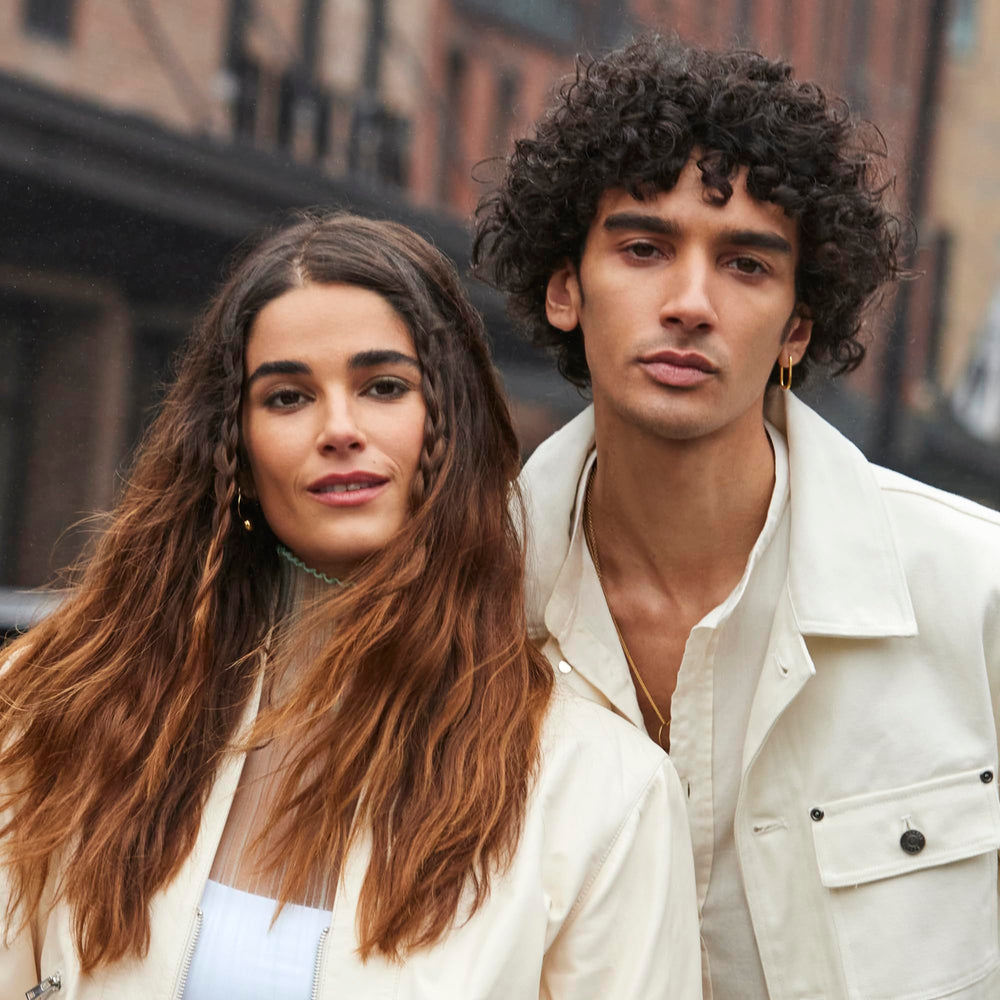Hair with Seaweed Nourishing Air Dry Cream texture during air dry