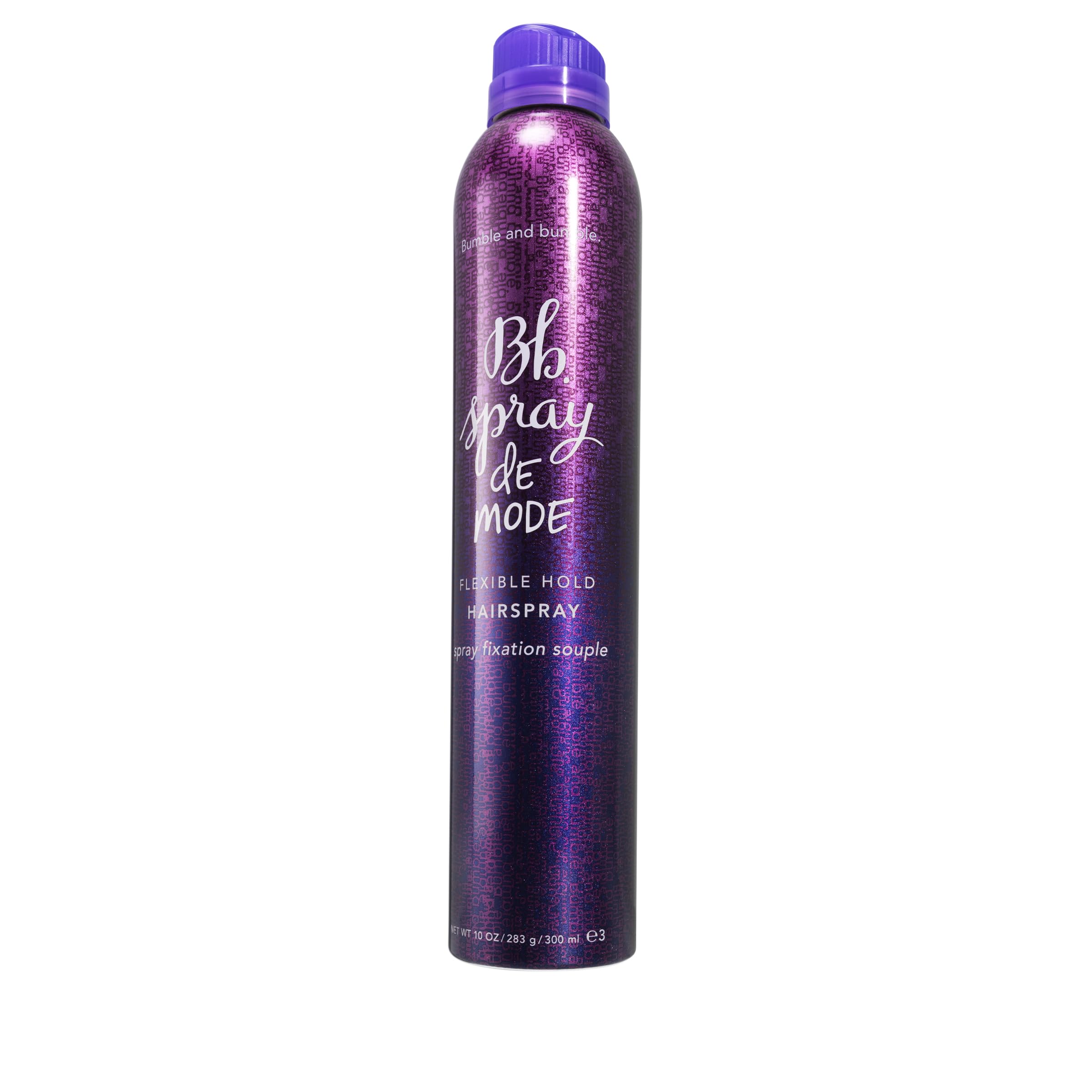 Bumble and bumble Spray De Mode bottle showing flexible, brushable hold