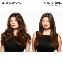 Bumble and bumble Straight Blow Dry Cream dispenser demonstrates easy application for quick, controlled styling.