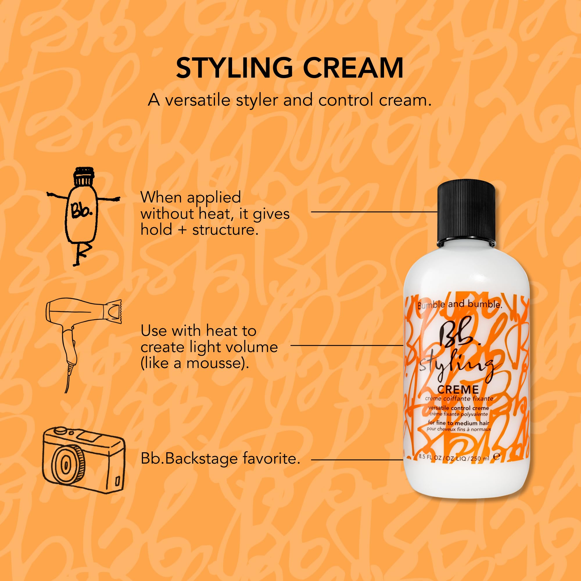 Curl-friendly finish with Bumble and bumble Styling Cream for enhanced bounce.