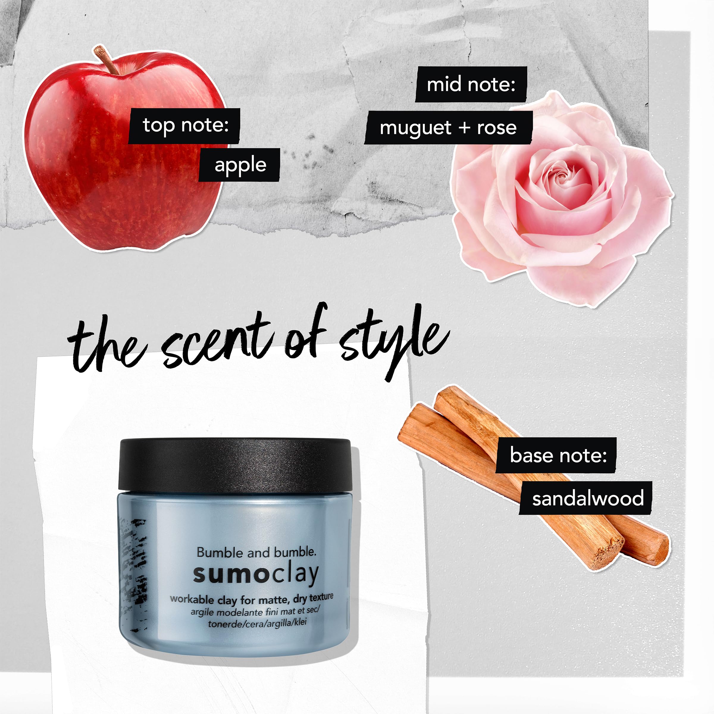 Sumoclay being worked through hair during styling.