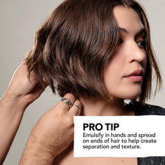 Finished style by Bumble and bumble Sumoclay showing bulked-up texture.
