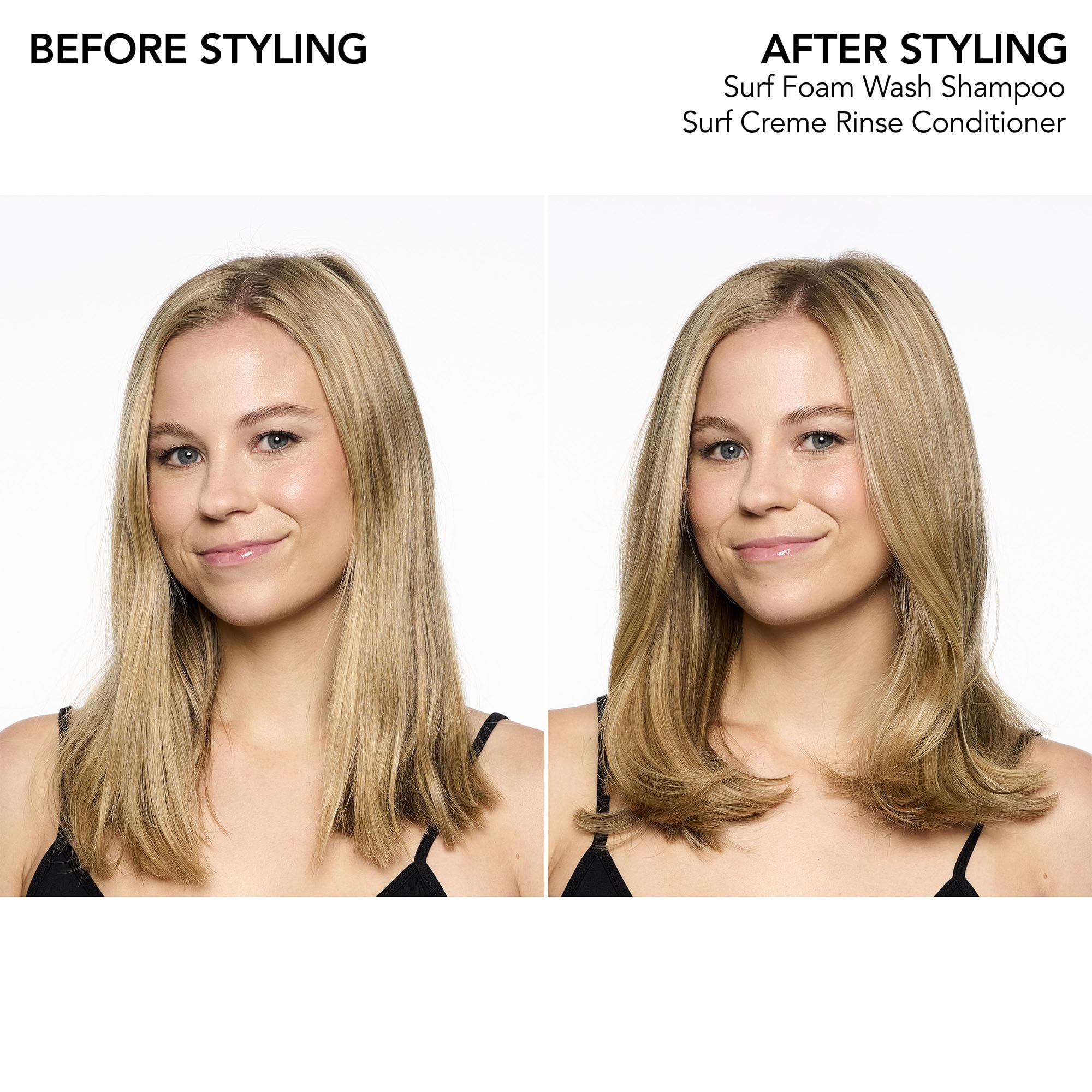 Surf Creme Rinse texture swirl demonstrates sea-breeze texture enhancement for hair