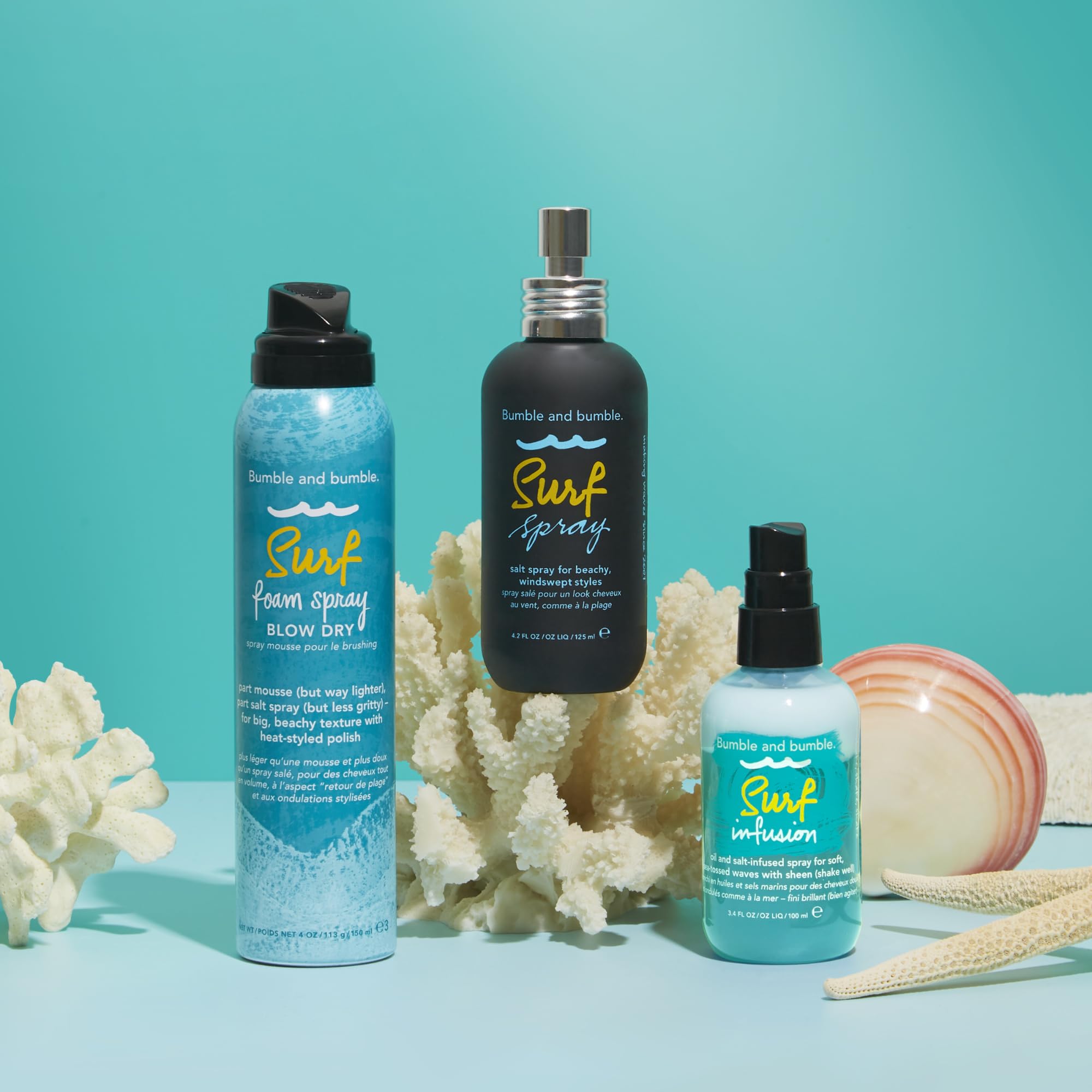 Bumble and bumble Surf Foam Spray ideal for blow dry styling with texture
