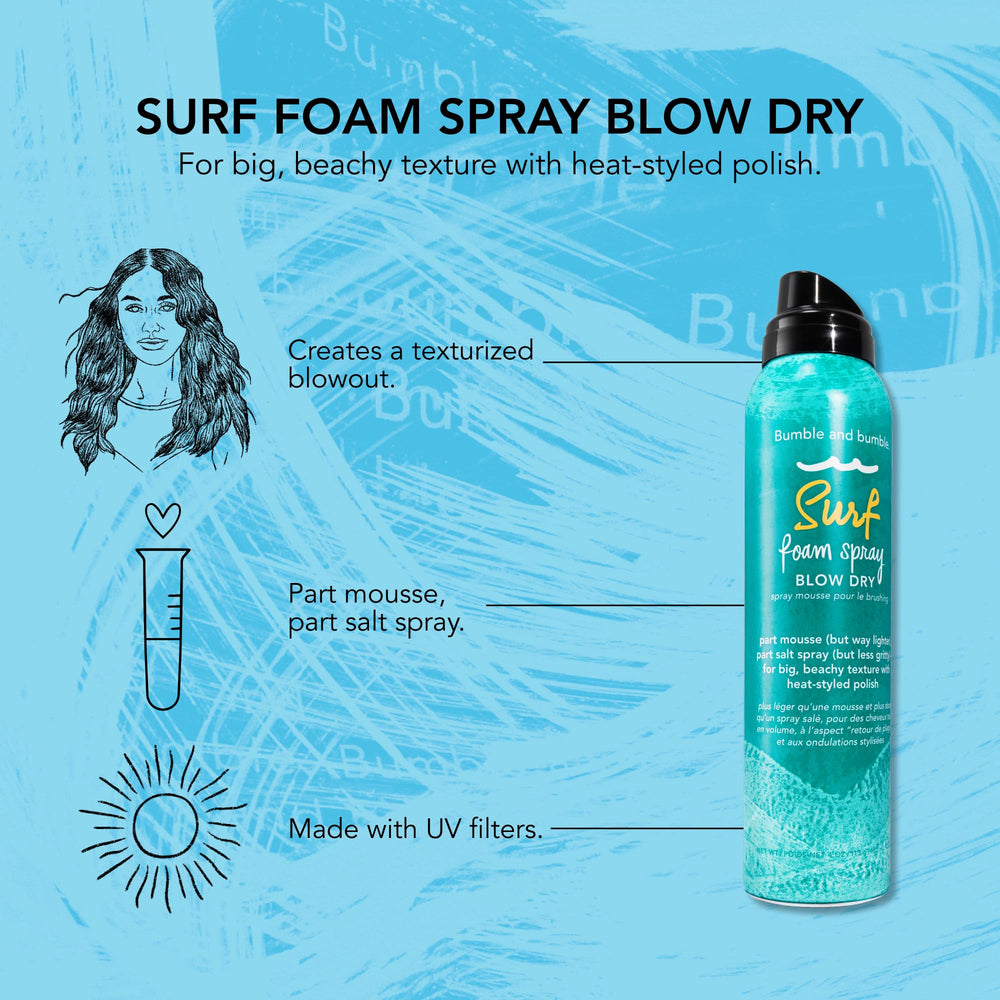 Bumble and bumble Surf Foam Spray UV filters protect hair from sun exposure