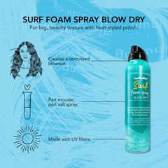 Bumble and bumble Surf Foam Spray UV filters protect hair from sun exposure