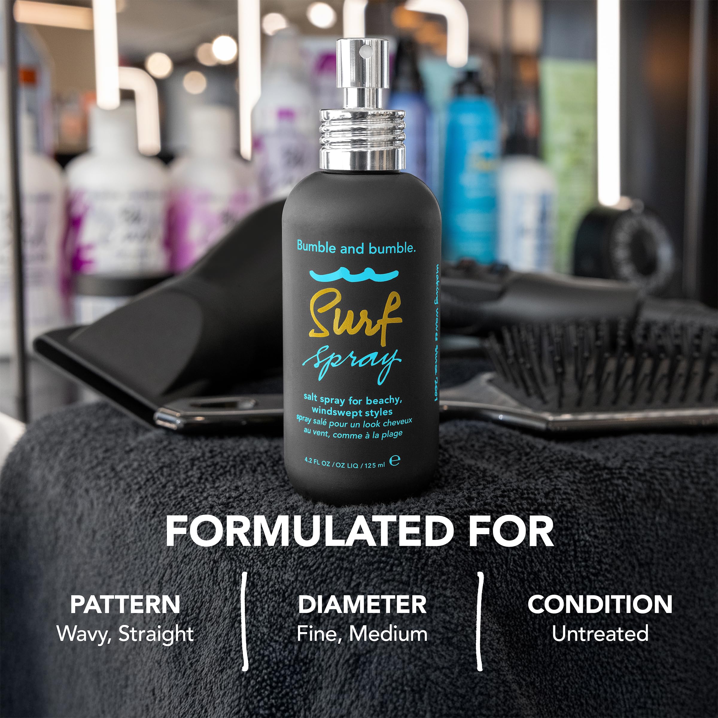 Bumble and bumble Surf Sea Salt Spray: tamaño mini para viaje, listo para retoques.
