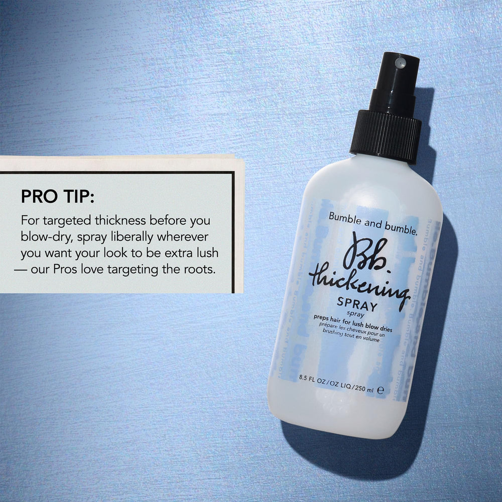 Bumble and bumble Thickening Blow-Dry Prep Spray spray-on formula creates lush volume.