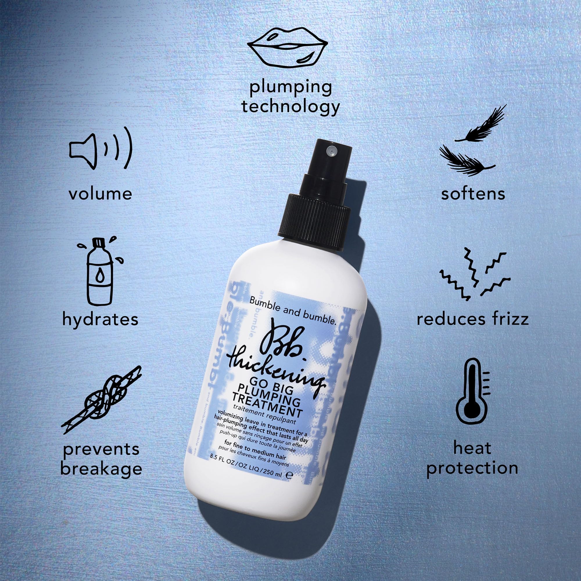 Bumble and bumble Thickening Go Big Brazil Nut Protein conditioning hair.