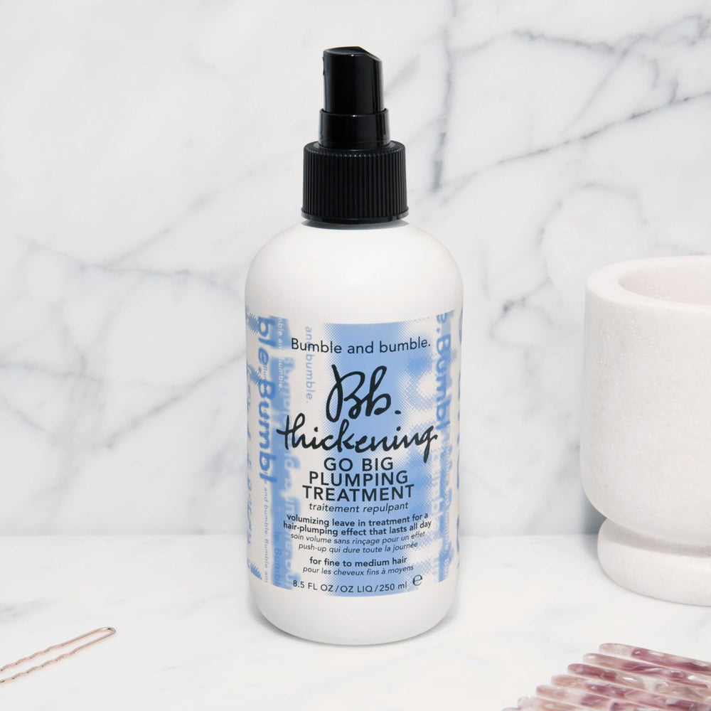 Bumble and bumble Thickening Go Big frizz control for daily styling.