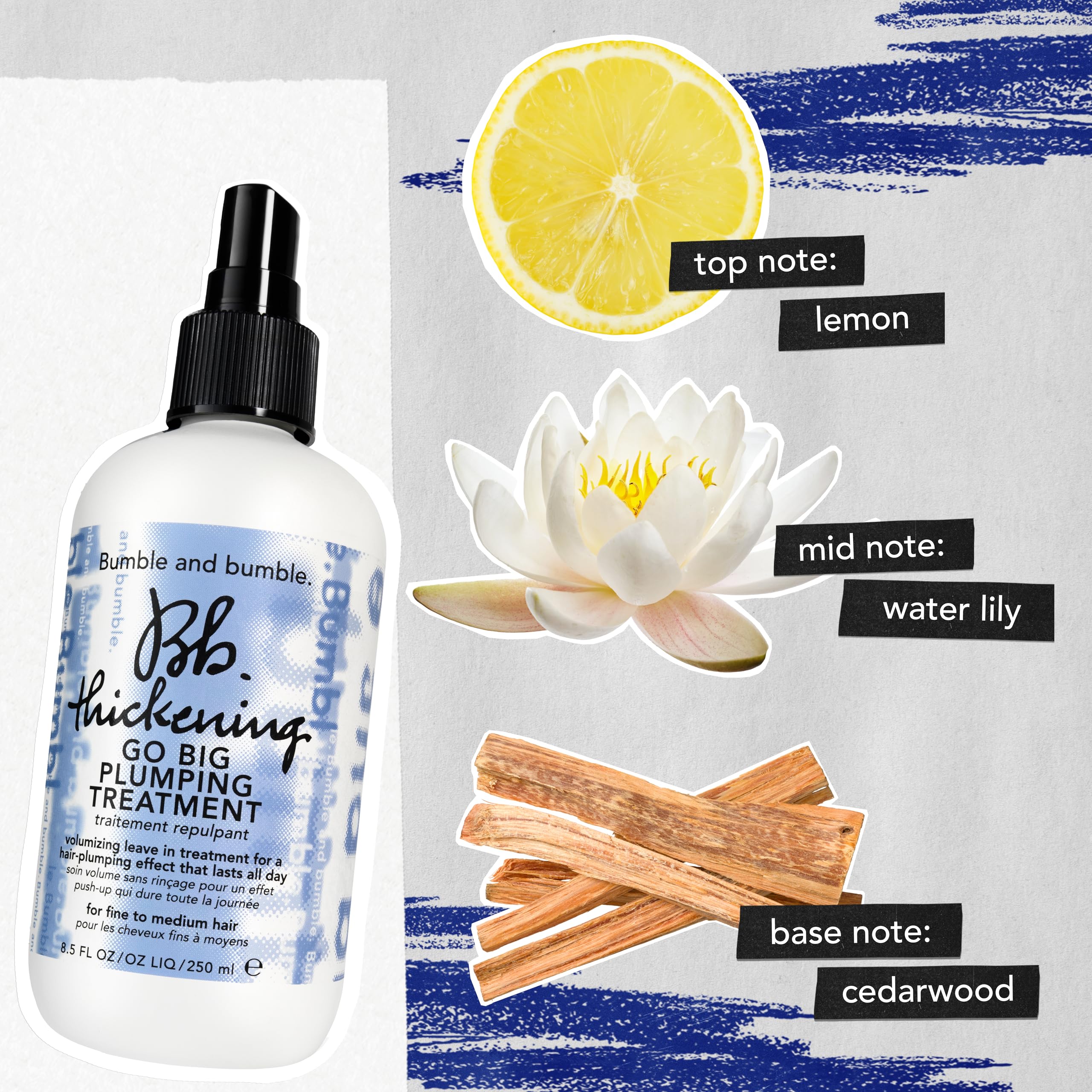 Bumble and bumble Thickening Go Big packaging art with premium design.