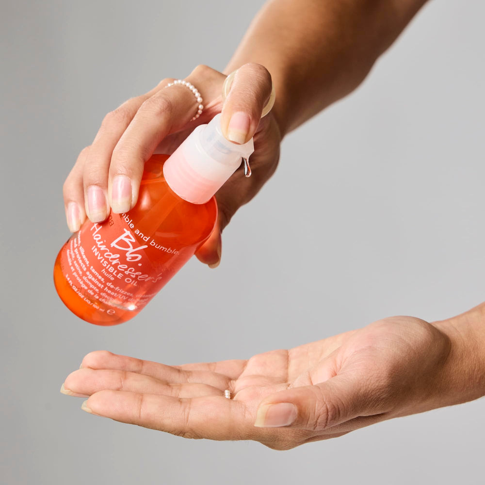 Bumble and bumble ultra-light texture oil provides rapid absorption for hair.