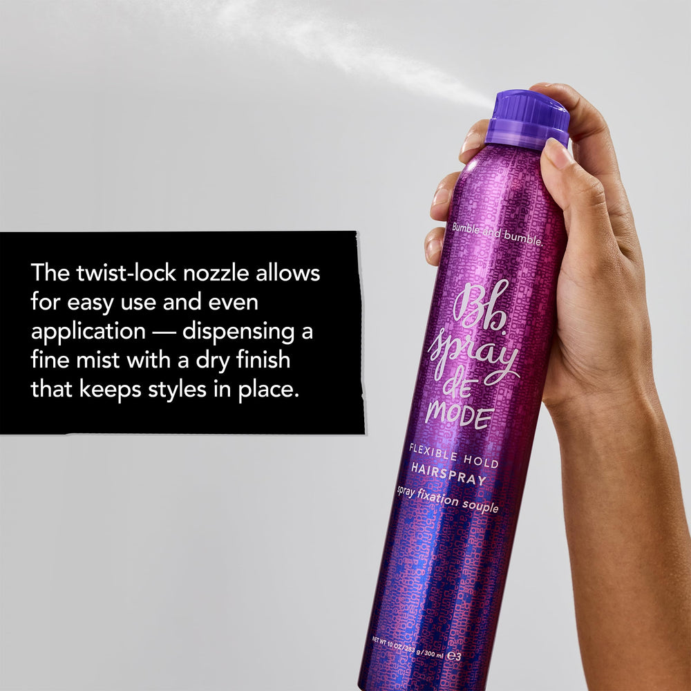 Memoria de forma tras peinado con spray de mode