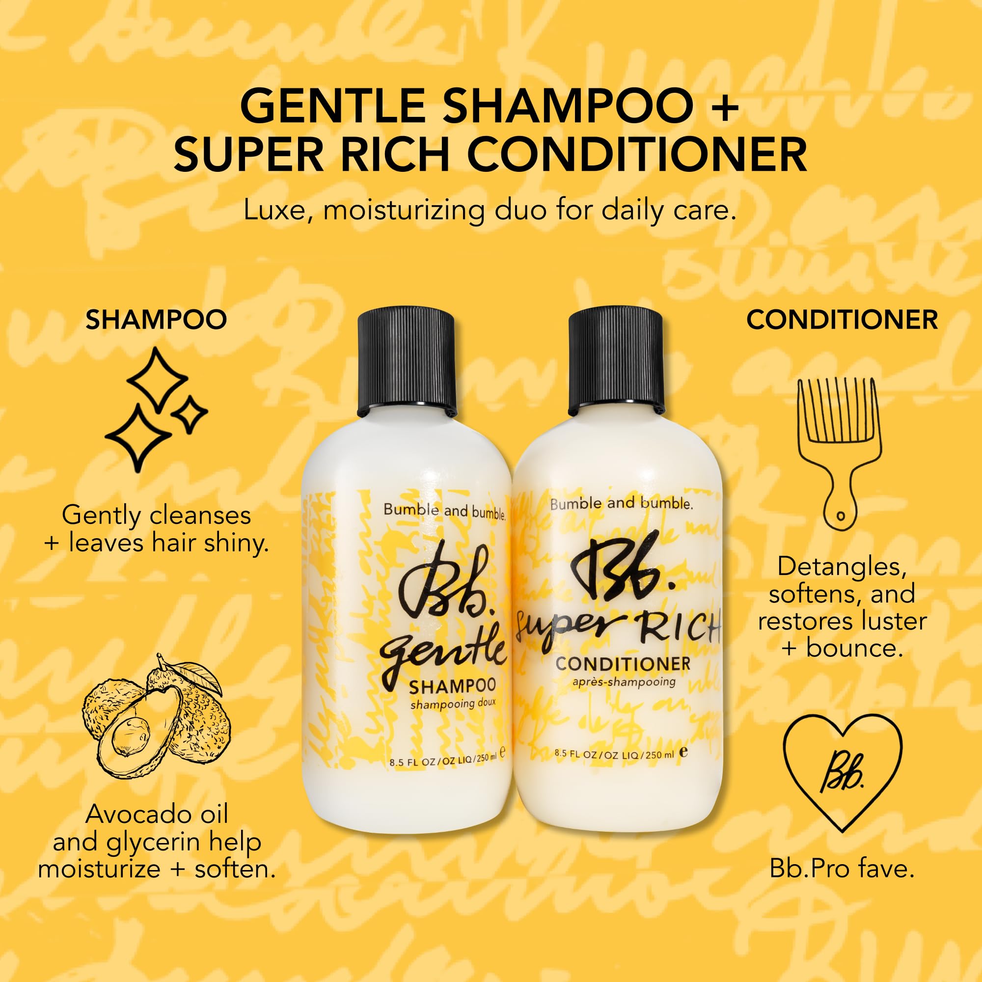 Creamy texture of Bumble and bumble Super Rich conditioner close-up.