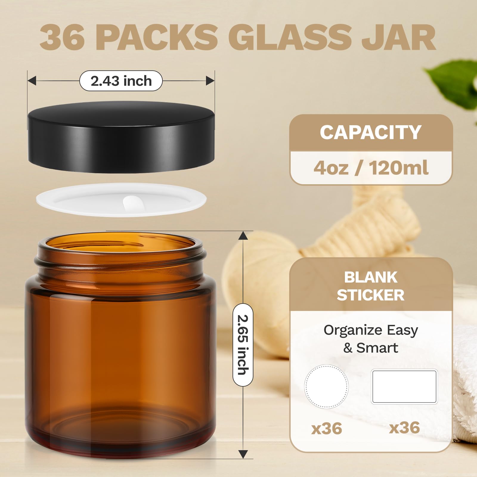 Bumobum amber jar includes inner liners to protect formulations.