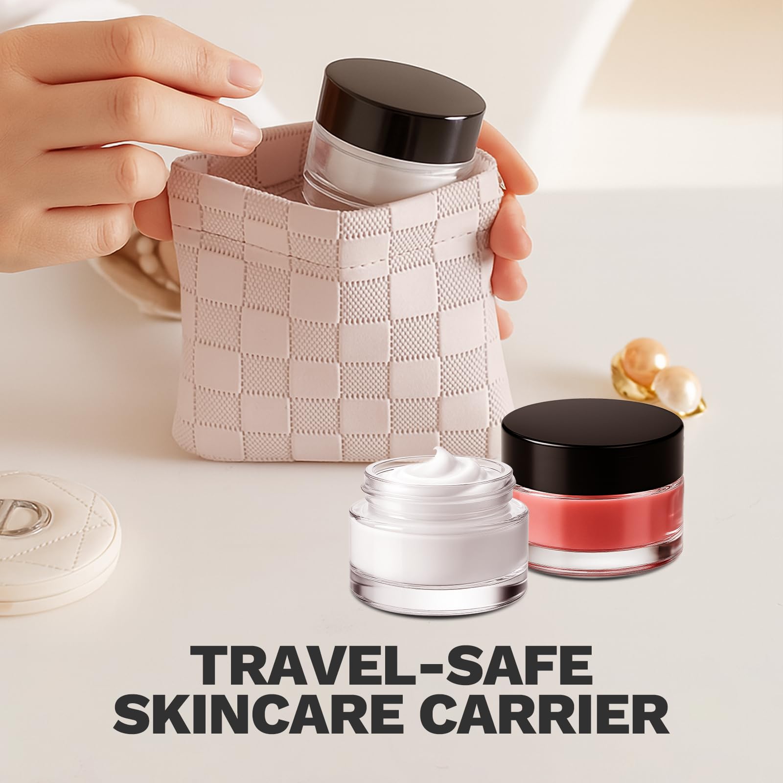 Bumobum multi-use jars organize cosmetics, snacks, and crafts in style.