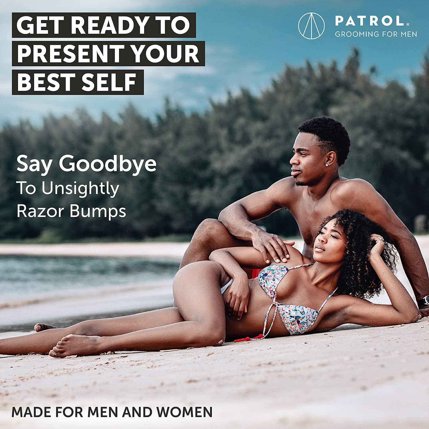 Bump Patrol Barbershop-size bottle on shelf for professional-quality aftercare.