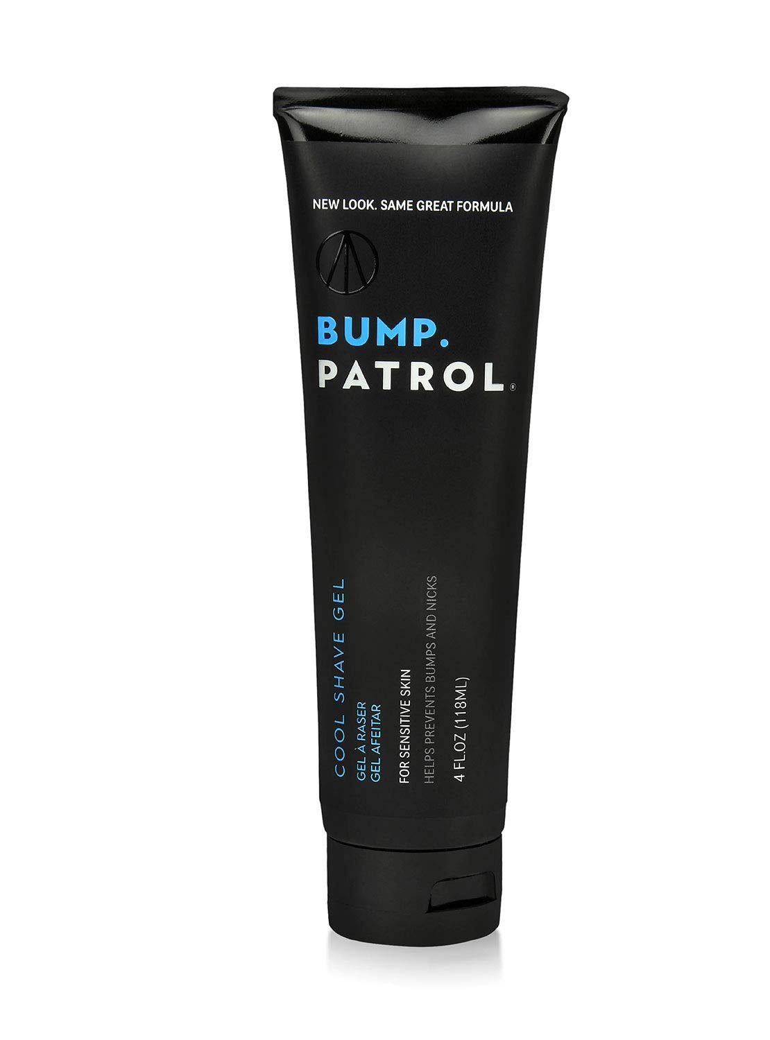 Bump Patrol Cool Shave Gel clear bottle for precise, visible shaving.