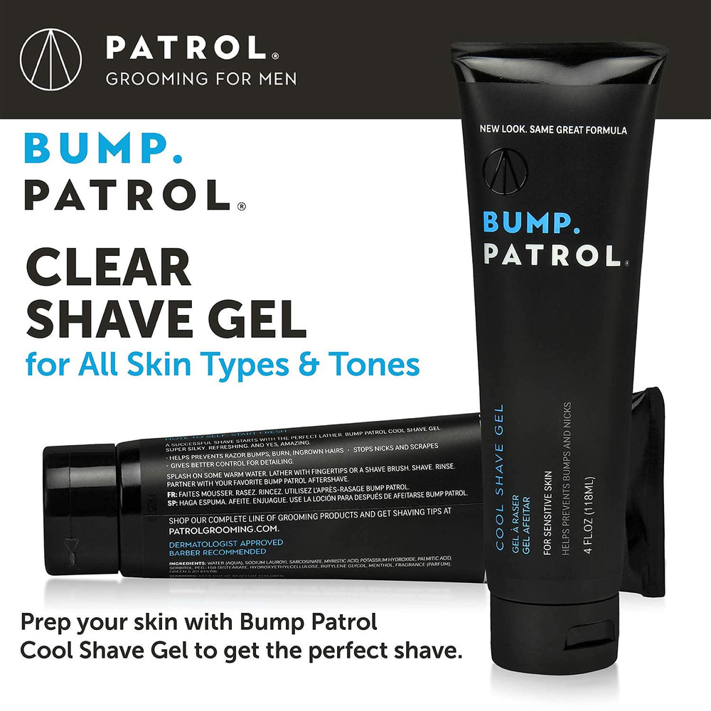 Bump Patrol Close-up shows sensitive-skin friendly, gentle formula.