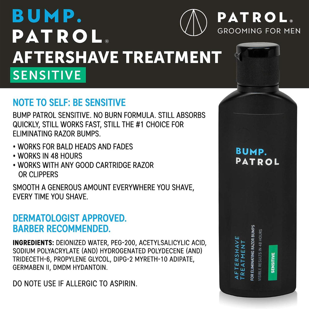 Bump Patrol serum being applied to skin showing quick-absorbing texture