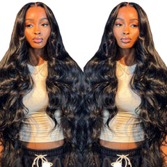 bunGiol 26-inch body-wave wig—glueless, easy daily wear.