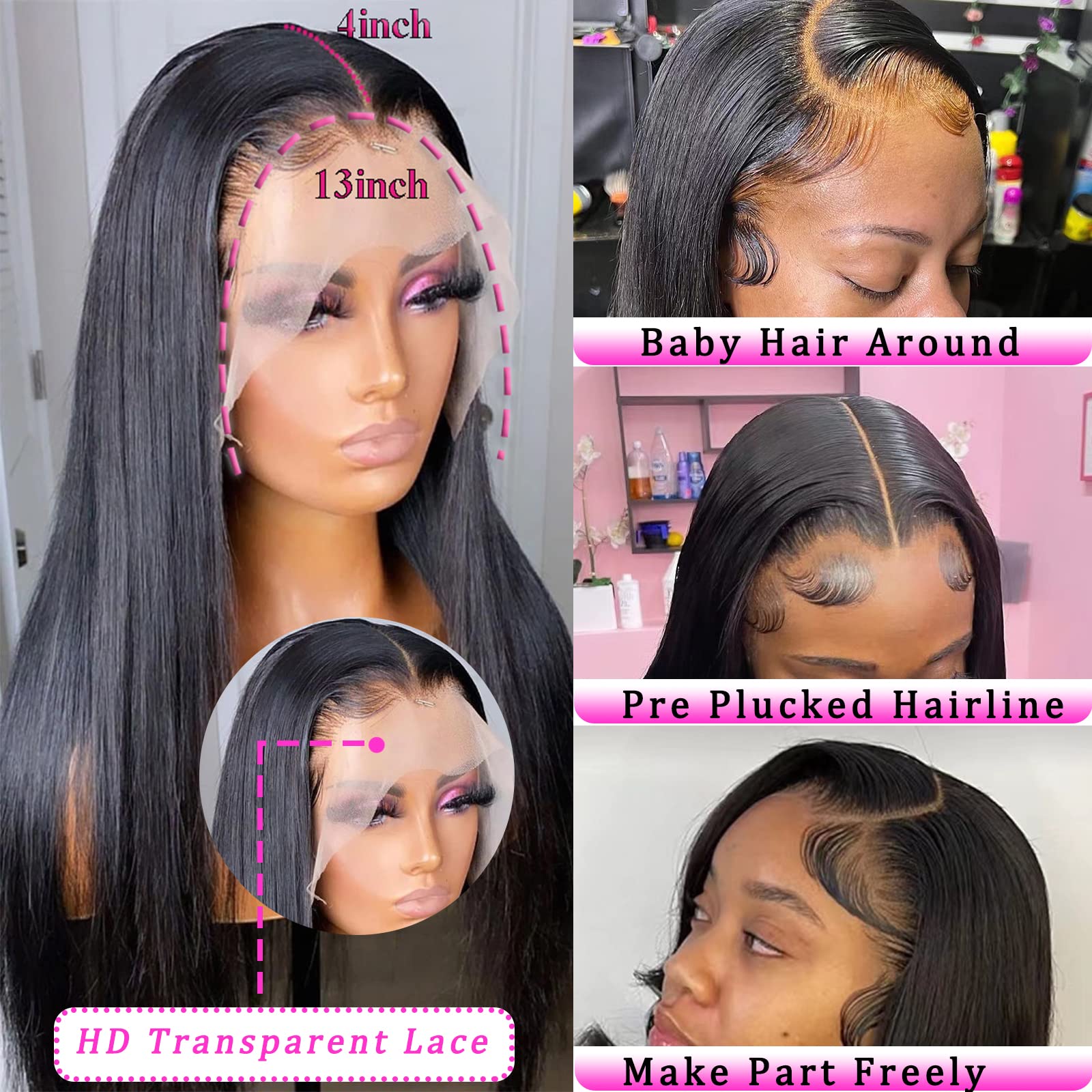 bunGiol Brazilian virgin straight hair closeup shows silky texture for everyday wear.