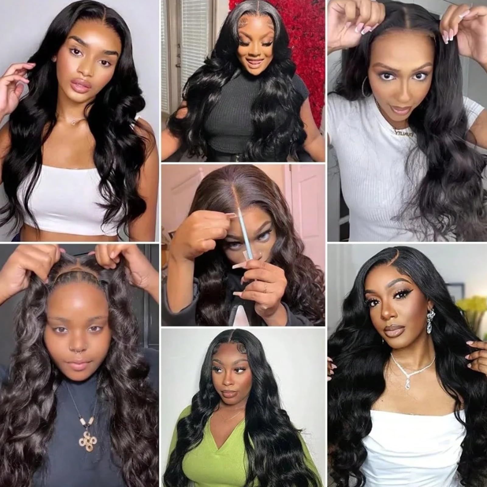 bunGiol long 24 inch body wave wig for versatile styling