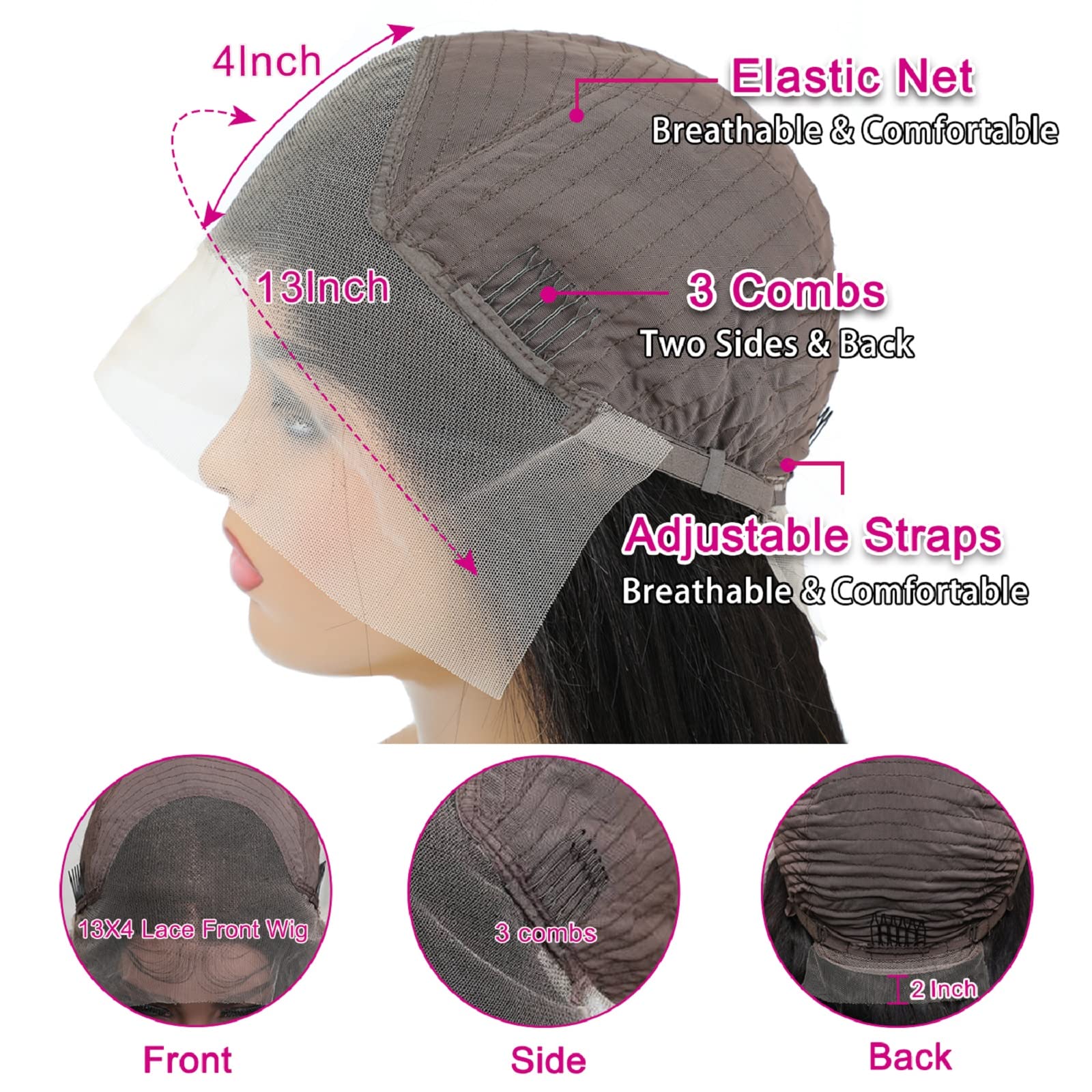 bunGiol pre-plucked natural hairline with baby hairs for seamless realism.
